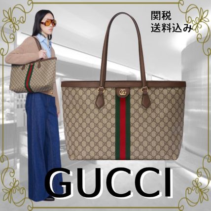 GUCCI Ophidia 2020 21AW Monogram Casual Style A4 Leather Office Style Elegant Style 