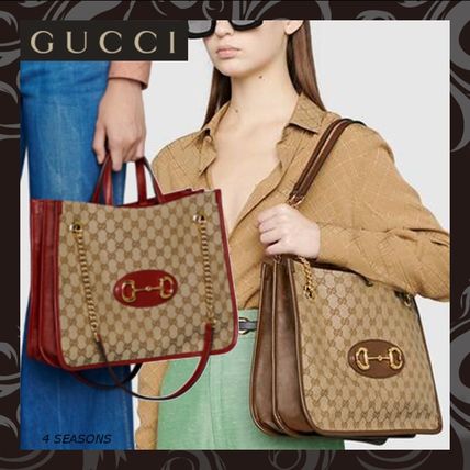 GUCCI GG Supreme 2020 SS Canvas Plain Totes 