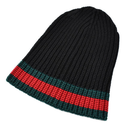 GUCCI Wool Hat With Web 429753 4G206 1000 
