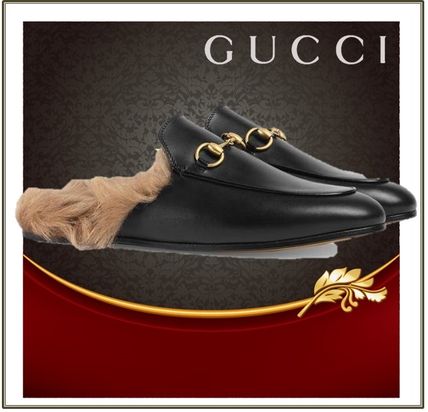 GUCCI Princetown Princetown Leather Slipper 397749 DKHH0 1063 