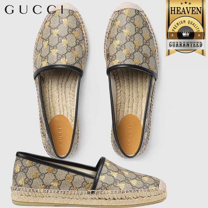 GUCCI GG Supreme 2020 SS Gg Supreme Bees Espadrille 505917 9N010 8460 
