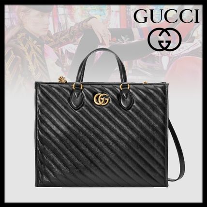 GUCCI GG Marmont 2020 21AW Gg Marmont Medium Tote Bag 627332 0OLFT 1000 