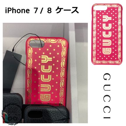 GUCCI Street Style iPhone 8 Logo Smart Phone Cases 