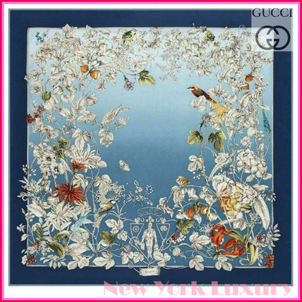 GUCCI Flower Patterns Casual Style Unisex Silk Party Style 494602 4868 