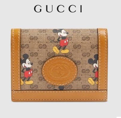 GUCCI Disney X Gucci Card Case Wallet 602534 HWUBM 8559 