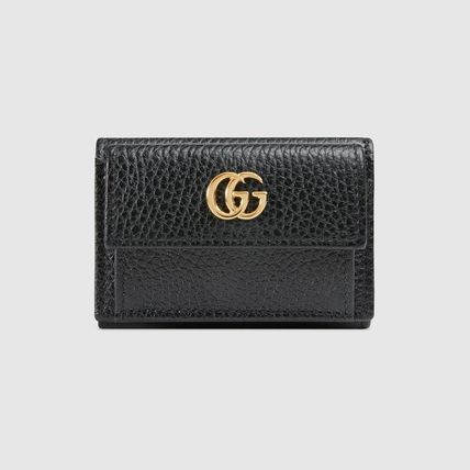 GUCCI GG Marmont 2019 SS Calfskin Plain Folding Wallet Folding Wallets