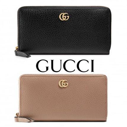 GUCCI Unisex Plain Leather Long Wallets 456117CAO0G 5729 456117 CAO0G 1000 