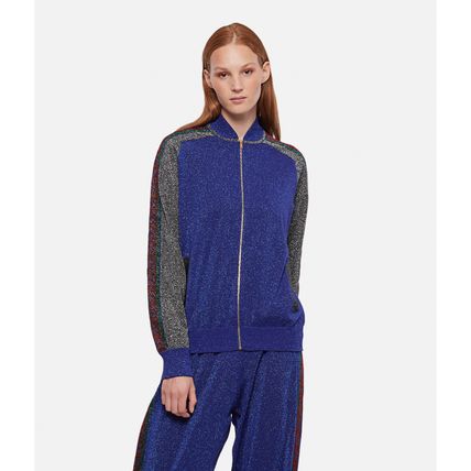 GUCCI 2020 SS Short Stripes Street Style Plain Glitter Logo Jackets 