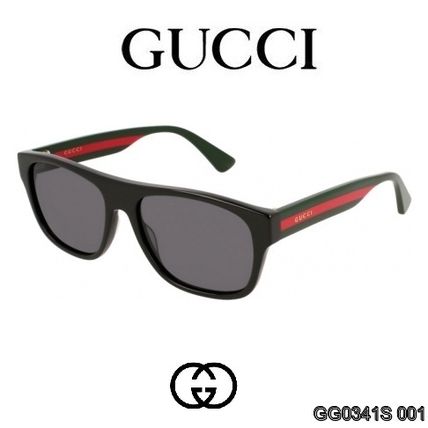 GUCCI Rectangular Frame Acetate Sunglasses GG0341S 001 