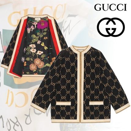 GUCCI 2020 21AW Flower Patterns Monogram Casual Style Wool Party Style 574207 XKAW3 1182 