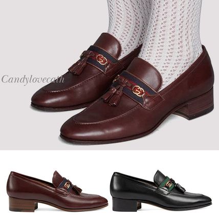 GUCCI 2020 21AW Loafer With Web And Interlocking?G 624316 1W610 2260 