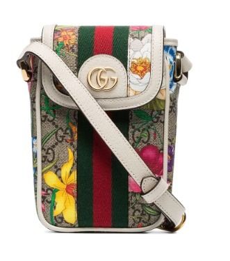 GUCCI Ophidia 2020 SS Flower Patterns Monogram Crossbody Logo Shoulder Bags 59891292YBC 