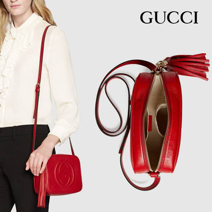 GUCCI Soho 2020 SS Street Style Leather Shoulder Bags 