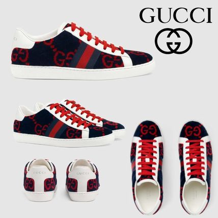 GUCCI Ace 2019 20AW Rubber Sole Casual Style Logo Low Top Sneakers 