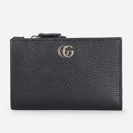 GUCCI GG Marmont Calfskin Plain Folding Wallet Folding Wallets 546588 CAO0G 6433 