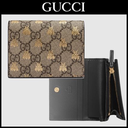 GUCCI GG Supreme 2018 19AW Monogram Unisex Small Wallet Folding Wallets 508757 9F26G 8319 