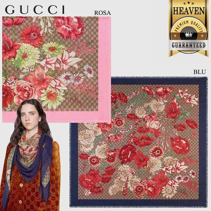 GUCCI 2020 SS Spring Bouquet Modal Silk Shawl