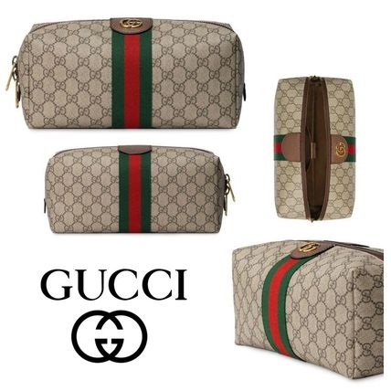 GUCCI GG Supreme 2020 SS Canvas Logo PouchesCosmetic Bags 