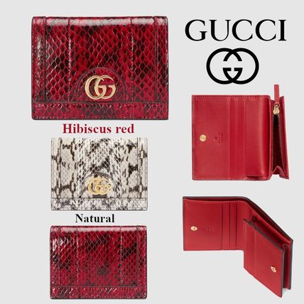 GUCCI Ophidia 2020 Cruise Leather Folding Wallet Logo Folding Wallets 
