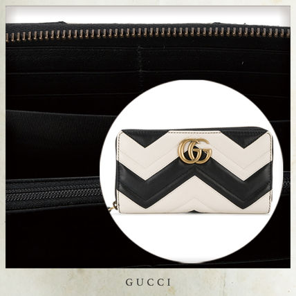GUCCI GG Marmont 2018 SS Leather Long Wallet Long Wallets 