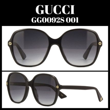 GUCCI Unisex Square Sunglasses GG0092S 001 