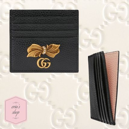 GUCCI 2018 SS Blended Fabrics Studded Plain Leather With Jewels 