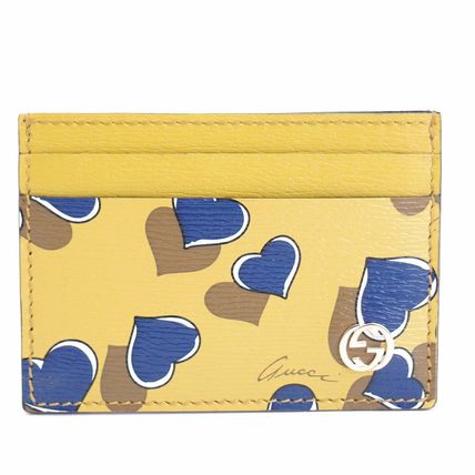 GUCCI Heart Leather Card Holders 