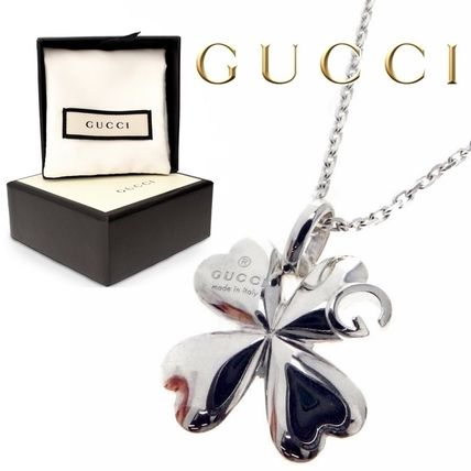 GUCCI Clover Silver Elegant Style NecklacesPendants 
