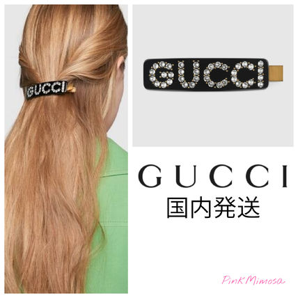 GUCCI 2019 20AW Crystal Gucci Single Hair Clip 513986 I4772 8519 