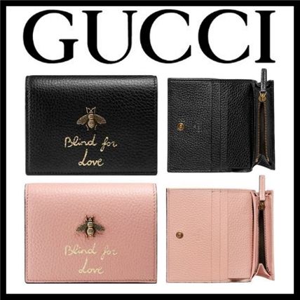 GUCCI Unisex Other Animal Patterns Leather Folding Wallets 460185 A7M0T 