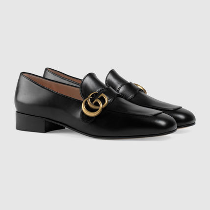 GUCCI GG Marmont Leather Loafer With Double?G 602496 C9D00 1000 