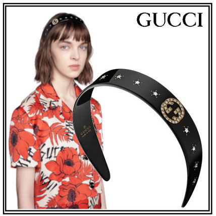 GUCCI Crystal Interlocking G Headband 628716 I12GO 8520 