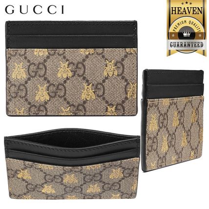 GUCCI GG Supreme 2020 SS Gg Supreme Bees Card Case 233166 9F260 8319 