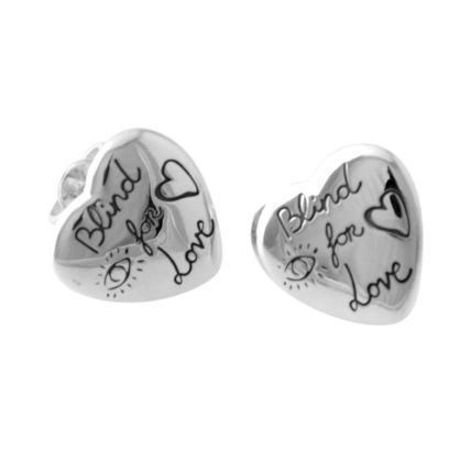 GUCCI "Blind For Love" Earrings In Silver