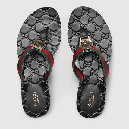 GUCCI Gg Thong Web Sandal 270374 H9020 8476 