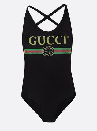GUCCI Plain Logo Swimwear 