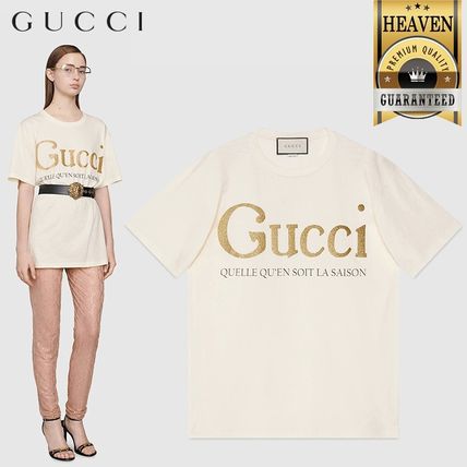 GUCCI 2020 SS Gucci Glitter Print T Shirt 615044 XJCLF 7136 