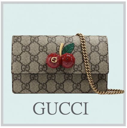 GUCCI Gg Supreme Mini Bag With Cherries 481291 K9GXT 8694 
