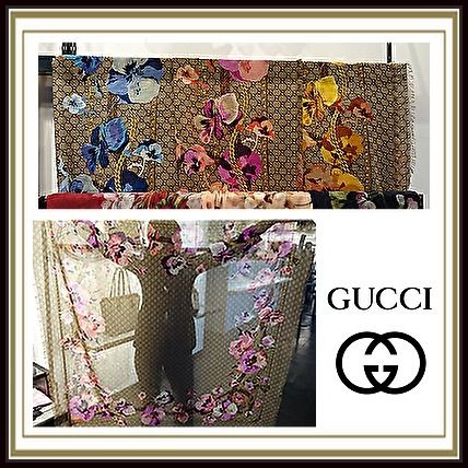 GUCCI Flower Patterns Monogram Elegant Style Logo