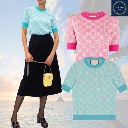 GUCCI 2020 21AW Crew Neck Unisex Street Style Cotton Medium Short Sleeves 