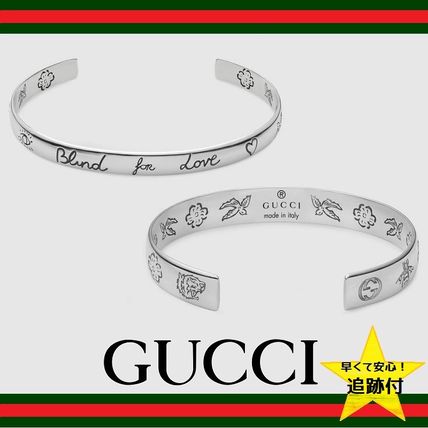 GUCCI 2018 19AW "Blind For Love" Bracelet In Silver 455242 J8400 0701 