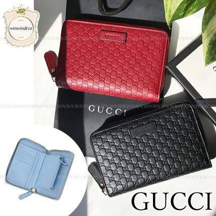 GUCCI Unisex Leather Long Wallet Logo Folding Wallets 449423 BMJ1G 6420 