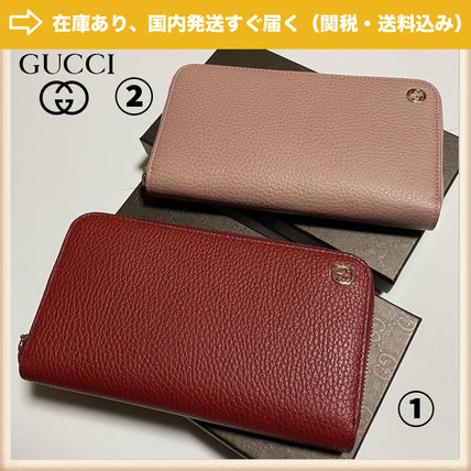 GUCCI Unisex Leather Long Wallet Logo Long Wallets 449347CA00G 