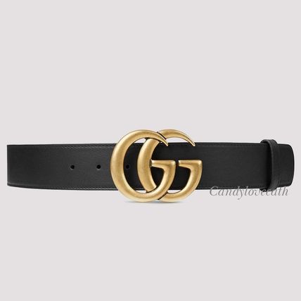 GUCCI 2020 SS Wide Leather Belt With Double G Buckle 400593AP00T1000 