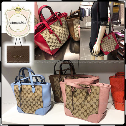 GUCCI Casual Style Canvas 2WAY Crossbody Handbags 