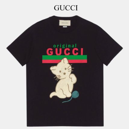 GUCCI 2020 21AW "Original Gucci" Oversize T Shirt With Kitten