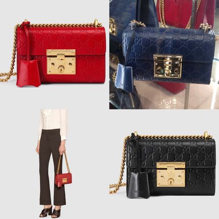 GUCCI 2019 SS Padlock Small Gucci Signature Shoulder Bag