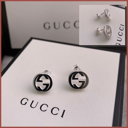 GUCCI 2018 19AW Silver Formal Style Earrings 