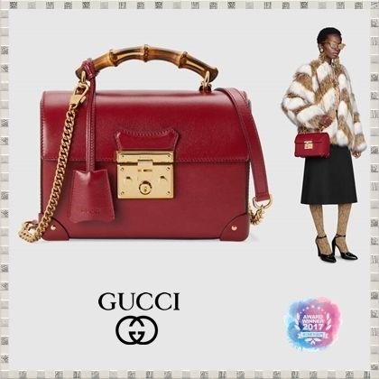 GUCCI 2020 SS Padlock Small Bamboo Shoulder Bag 6032211DBRG6438 