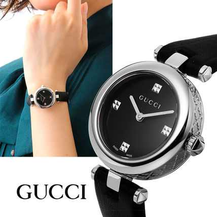 GUCCI Leather Analog Watches 